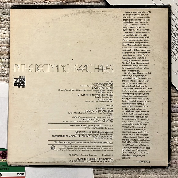 Isaac Hayes - “In The Beginning” Vinyl LP - Picture 2 of 5